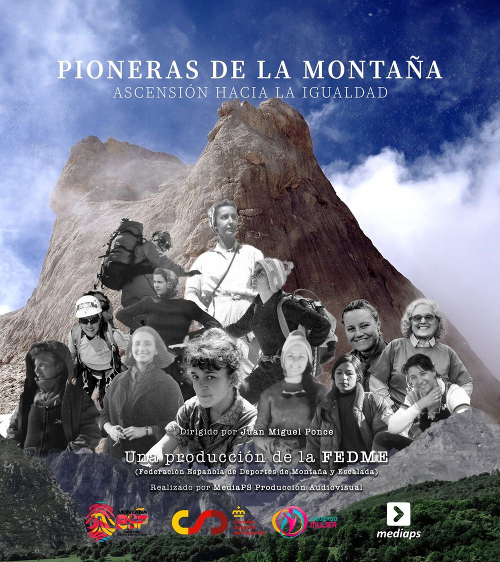Cartel del documental Pioneras de la Montaña. Ascensión hacia la igualdad